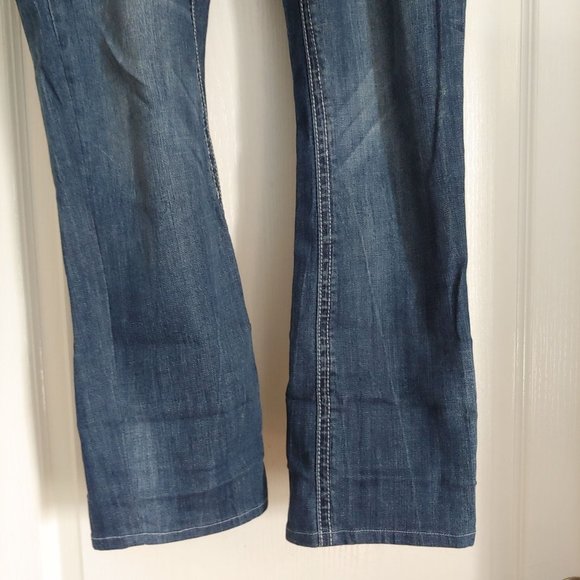 Grace In LA Midrise Straight Leg Lace Blingy Crystals Pocket Flaps 31 - Picture 5 of 16